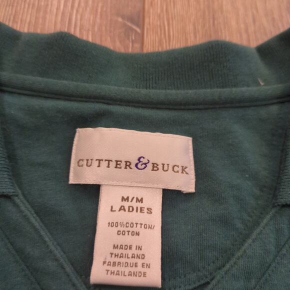 Green Bay Packers Women's Medium Baby Tee Button Polo Shirt Wisconsin Logo Green - Picture 3 of 6